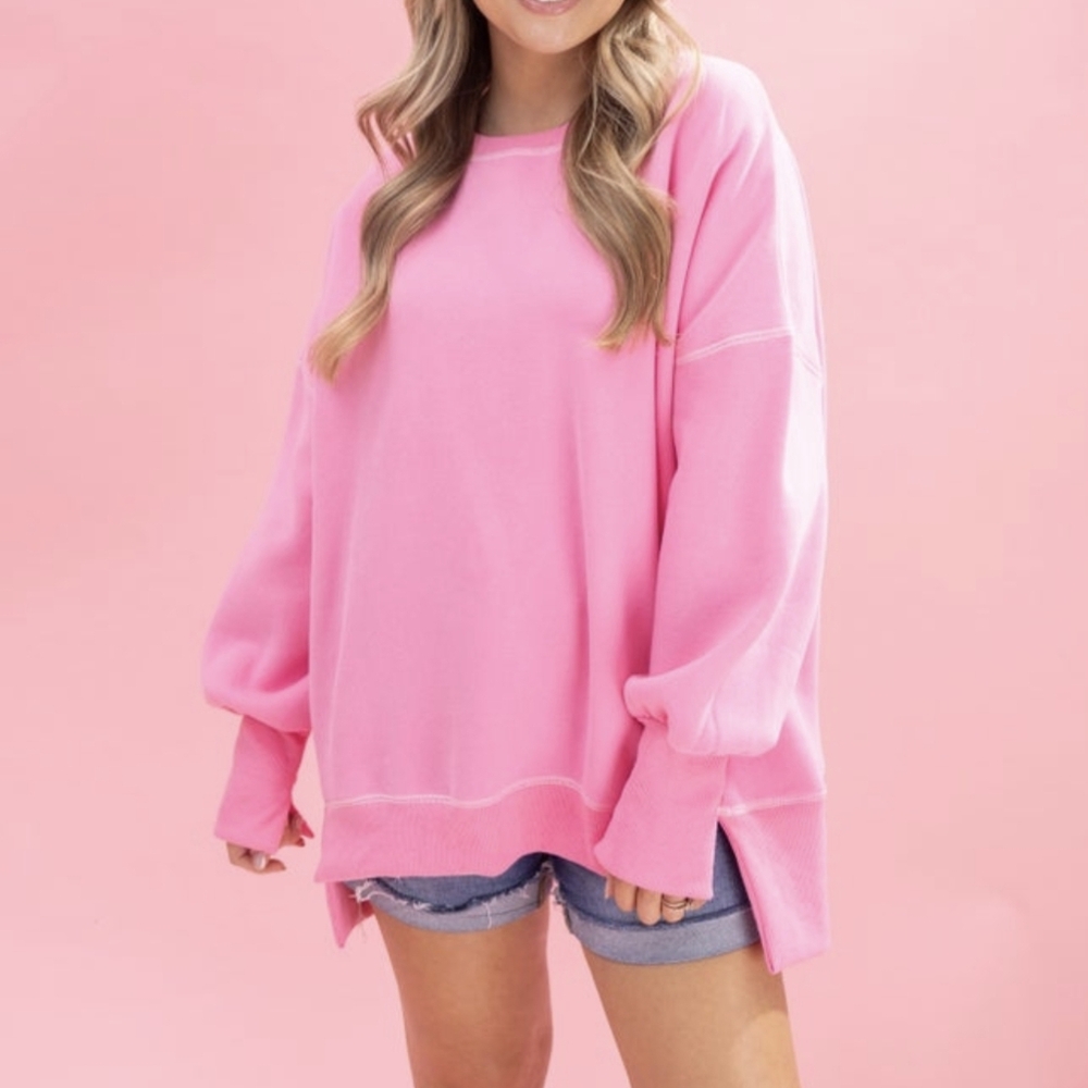 Discount Diva Designs NWT Fleece Oversized Sweatshirt Large